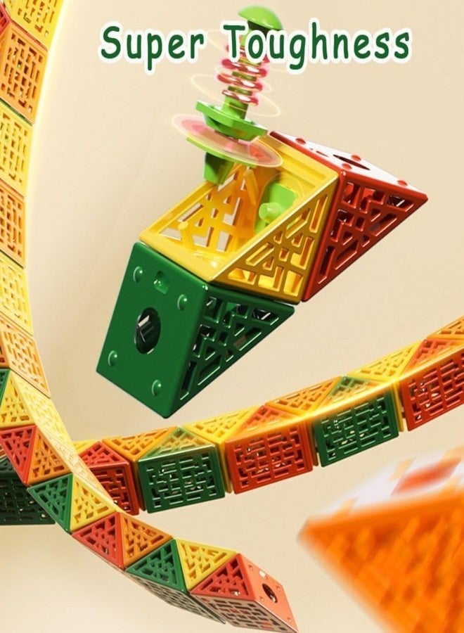 KITMEER Geometric Magic Snake Cube Twisty Puzzle Toys (24 Blocks), for Kids Age 6 Years & Up - Image 2